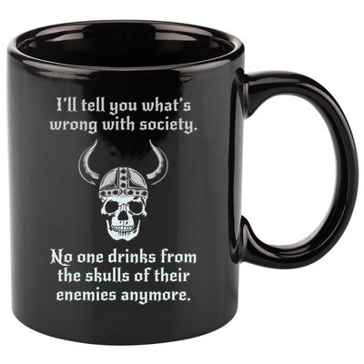 Skull Drink From The Skull Of Your Enemies Funny 11oz C Handle Ceramic Mug