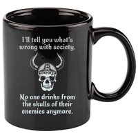 Skull Drink From The Skull Of Your Enemies Funny 11oz C Handle Ceramic Mug