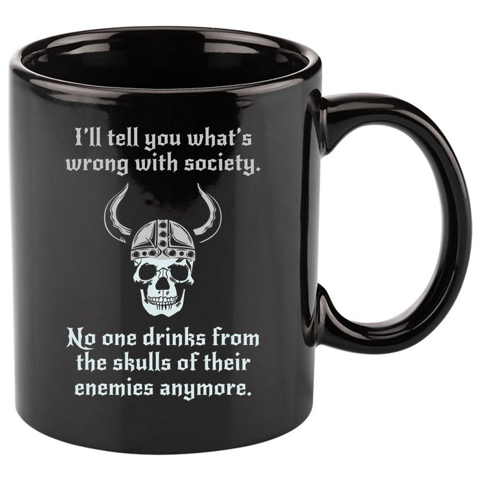 Skull Drink From The Skull Of Your Enemies Funny 11oz C Handle Ceramic Mug