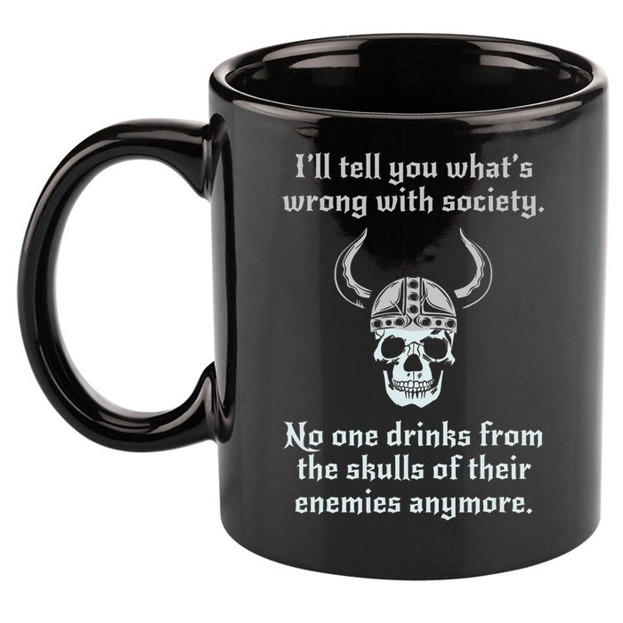 Skull Drink From The Skull Of Your Enemies Funny 11oz C Handle Ceramic Mug