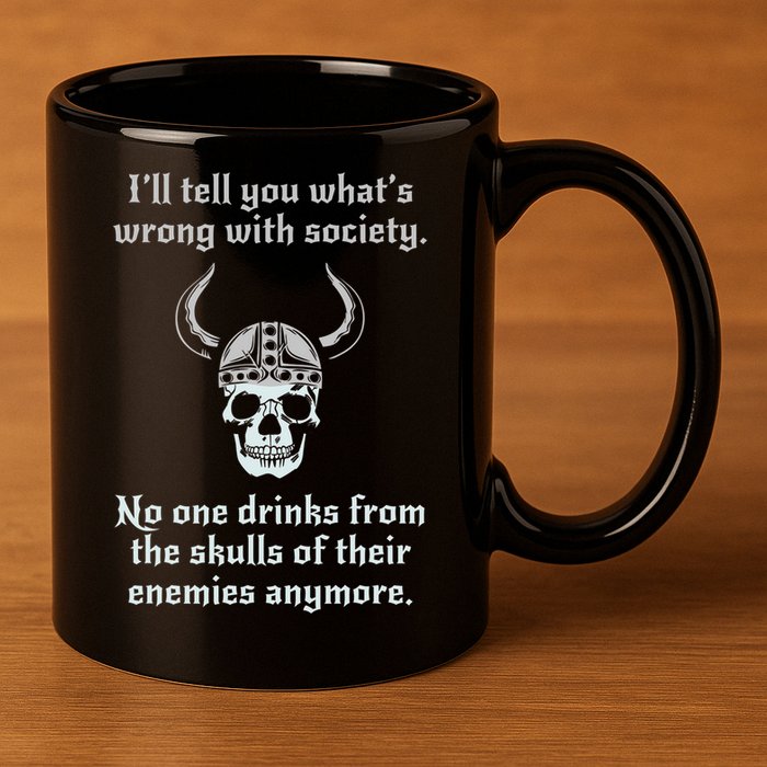 Skull Drink From The Skull Of Your Enemies Funny 11oz C Handle Ceramic Mug