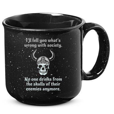 Skull Drink From The Skull Of Your Enemies Funny 15oz Campfire Ceramic Mug