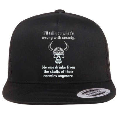 Skull Drink From The Skull Of Your Enemies Funny Flatbill Hat