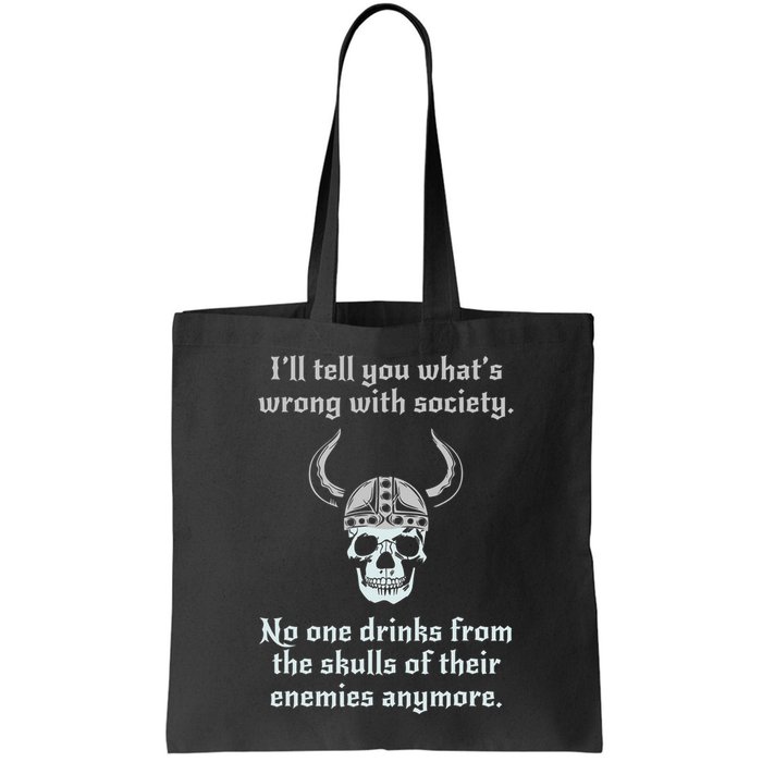 Skull Drink From The Skull Of Your Enemies Funny Bag