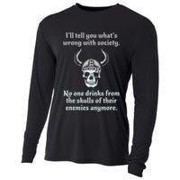 Skull Drink From The Skull Of Your Enemies Funny Cooling Performance Long Sleeve Crew