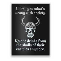 Skull Drink From The Skull Of Your Enemies Funny Poster