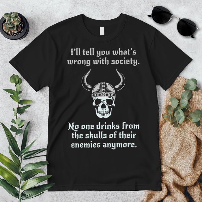 Skull Drink From The Skull Of Your Enemies Funny Premium T-Shirt