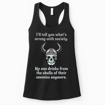 Skull Drink From The Skull Of Your Enemies Funny Womens Tank Top