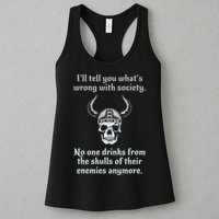 Skull Drink From The Skull Of Your Enemies Funny Womens Tank Top