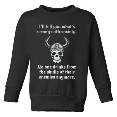Skull Drink From The Skull Of Your Enemies Funny Toddler Sweatshirt