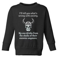 Skull Drink From The Skull Of Your Enemies Funny Toddler Sweatshirt