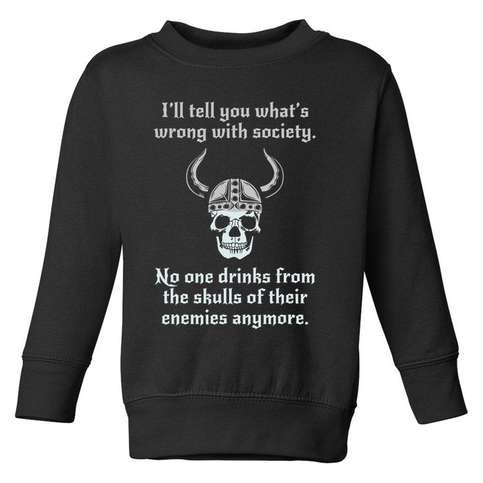 Skull Drink From The Skull Of Your Enemies Funny Toddler Sweatshirt
