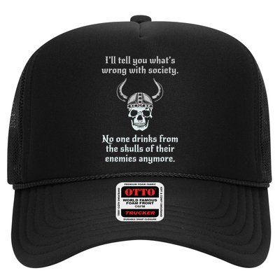 Skull Drink From The Skull Of Your Enemies Funny Trucker Hat