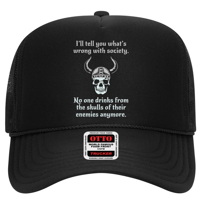 Skull Drink From The Skull Of Your Enemies Funny Trucker Hat