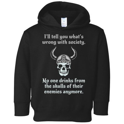 Skull Drink From The Skull Of Your Enemies Funny Toddler Hoodie