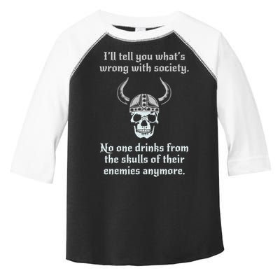 Skull Drink From The Skull Of Your Enemies Funny Toddler Fine Jersey T-Shirt