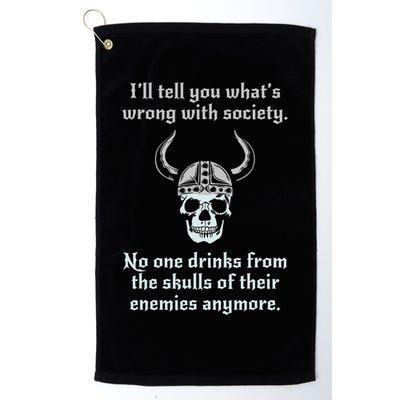 Skull Drink From The Skull Of Your Enemies Funny Golf Towel