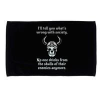 Skull Drink From The Skull Of Your Enemies Funny Microfiber Hand Towel