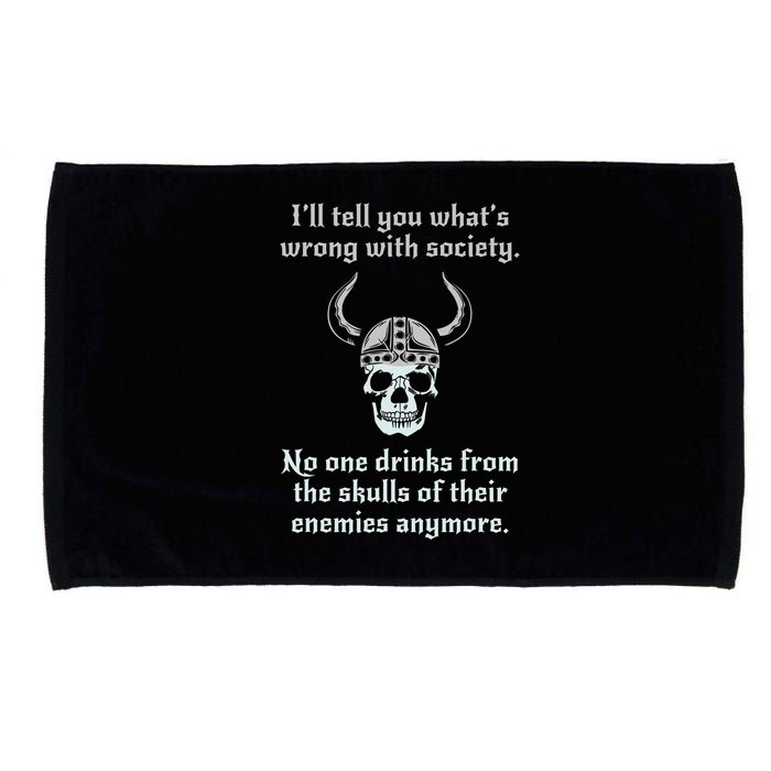 Skull Drink From The Skull Of Your Enemies Funny Microfiber Hand Towel