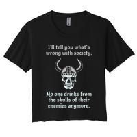 Skull Drink From The Skull Of Your Enemies Funny Crop Top
