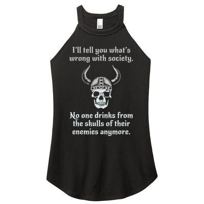 Skull Drink From The Skull Of Your Enemies Funny Women's Perfect Tri Rocker Tank