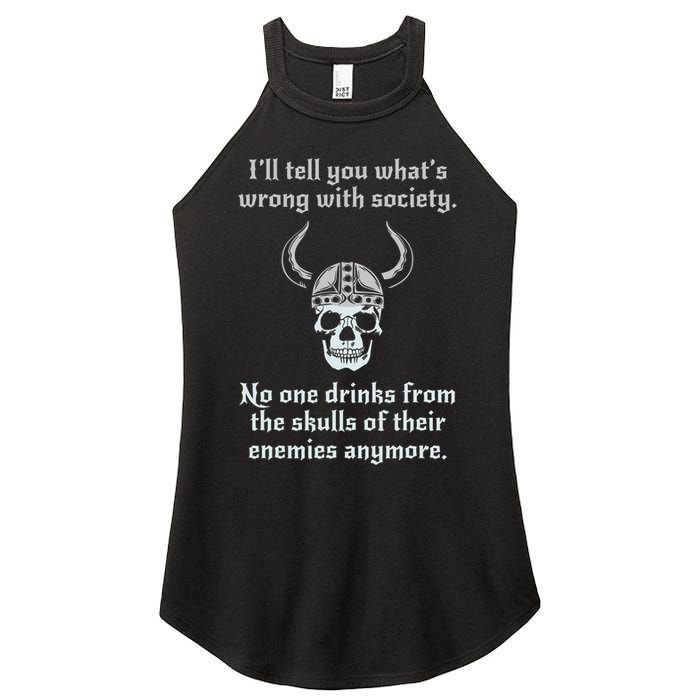 Skull Drink From The Skull Of Your Enemies Funny Women's Perfect Tri Rocker Tank