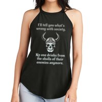 Skull Drink From The Skull Of Your Enemies Funny Women's Perfect Tri Rocker Tank