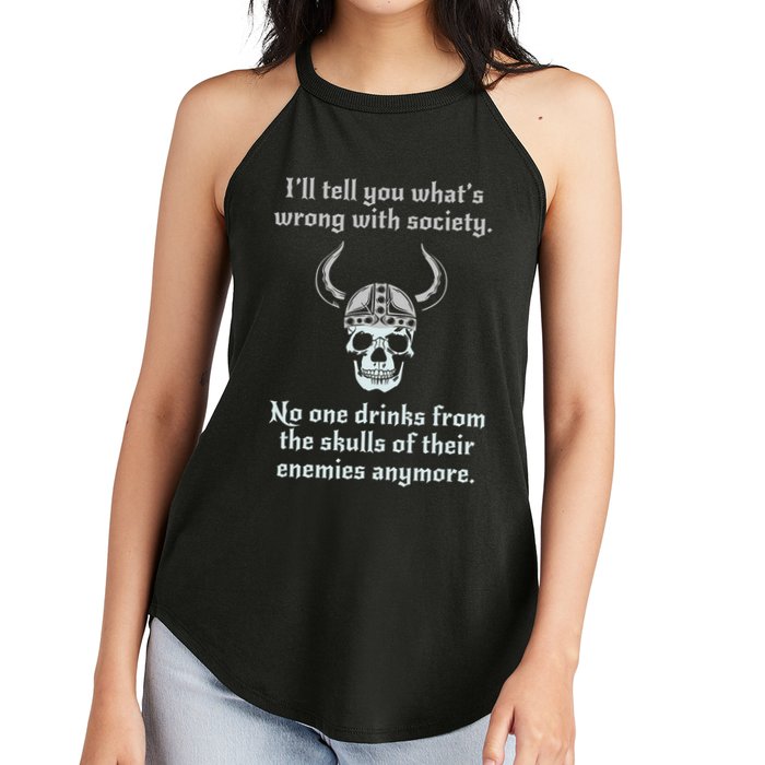 Skull Drink From The Skull Of Your Enemies Funny Women's Perfect Tri Rocker Tank