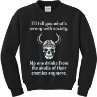 Skull Drink From The Skull Of Your Enemies Funny Kids Sweatshirt