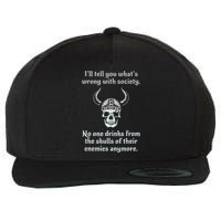 Skull Drink From The Skull Of Your Enemies Funny Wool Snapback Cap