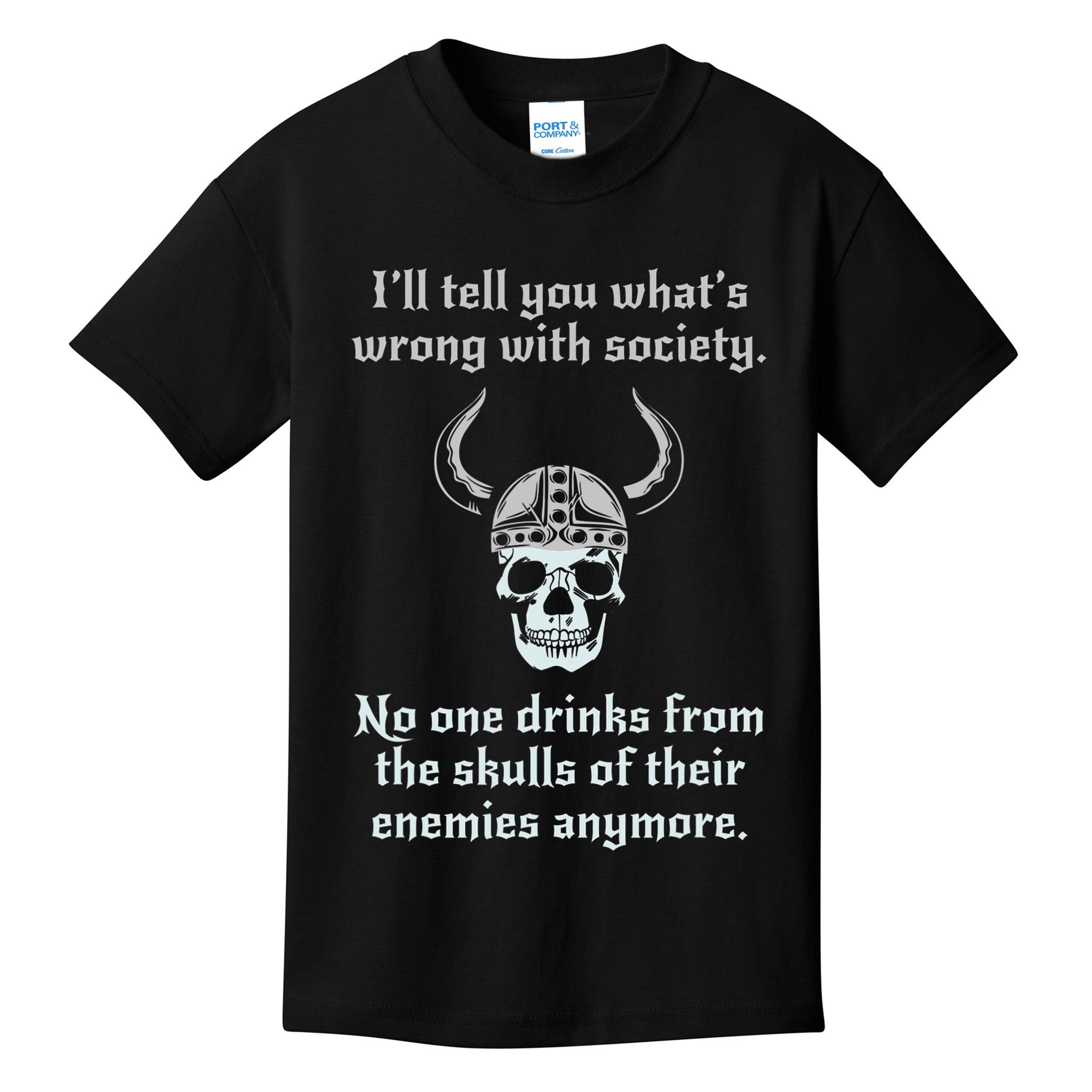 Skull Drink From The Skull Of Your Enemies Funny Kids T-Shirt
