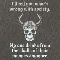 Skull Drink From The Skull Of Your Enemies Funny Cotton Canvas Backpack