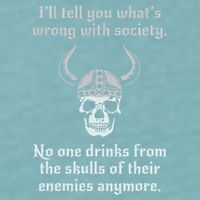 Skull Drink From The Skull Of Your Enemies Funny Sueded Cloud Jersey T-Shirt