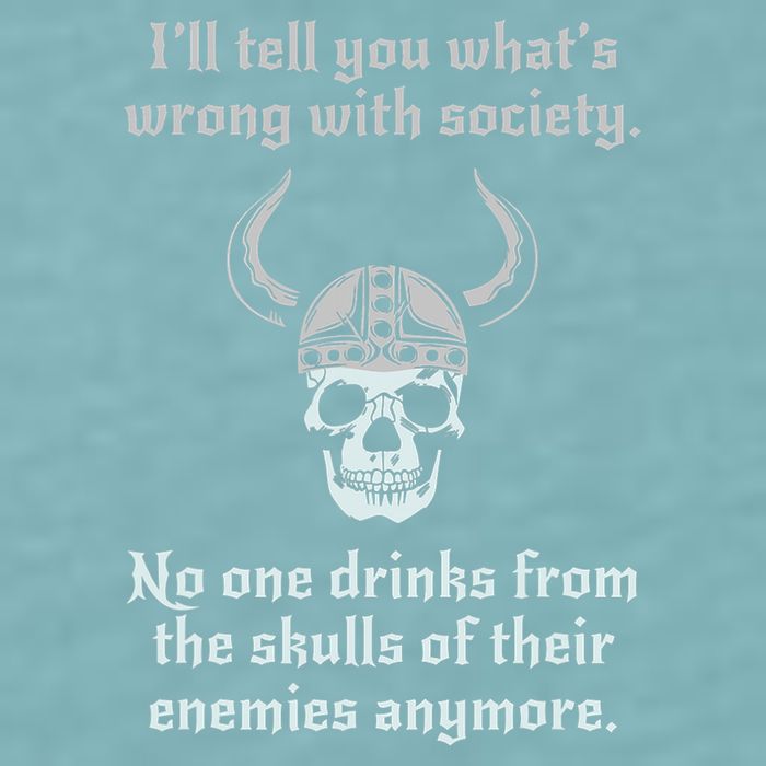 Skull Drink From The Skull Of Your Enemies Funny Sueded Cloud Jersey T-Shirt