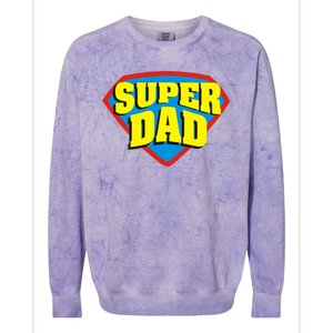 Super Dad Father's Day Gift Colorblast Crewneck Sweatshirt