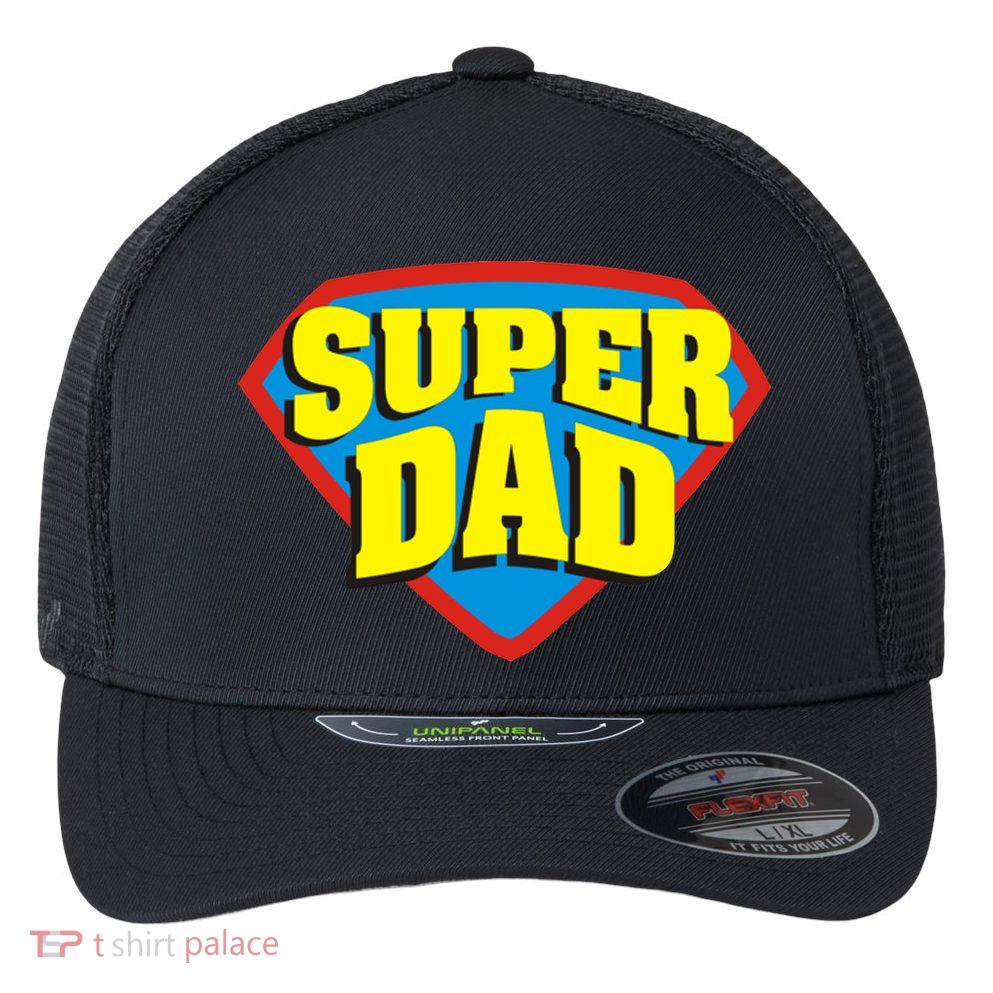 Super Dad Father's Day Gift Flexfit Unipanel Trucker Cap