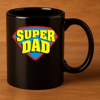 Super Dad Father's Day Gift 11oz C Handle Ceramic Mug