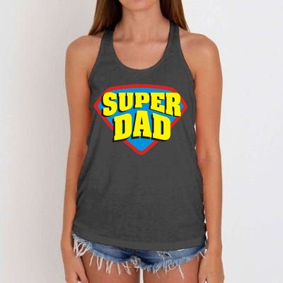 Super Dad Father's Day Gift Women's Knotted Racerback Tank