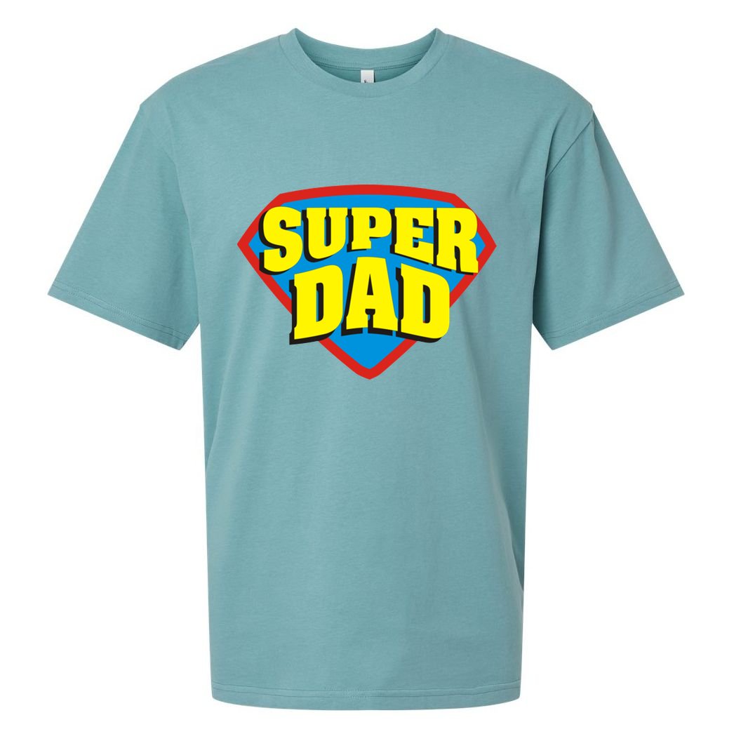Super Dad Father's Day Gift Sueded Cloud Jersey T-Shirt
