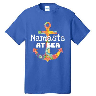 Sea Day Family Ship Cruise Vacation Namaste At Sea Gift Tall T-Shirt