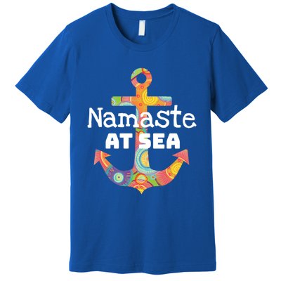 Sea Day Family Ship Cruise Vacation Namaste At Sea Gift Premium T-Shirt