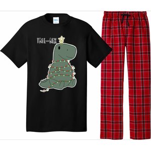 Santa Dinosaur Funny Treerex Pajamas Merry Christmas Cute Gift Pajama Set