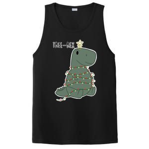 Santa Dinosaur Funny Treerex Pajamas Merry Christmas Cute Gift PosiCharge Competitor Tank