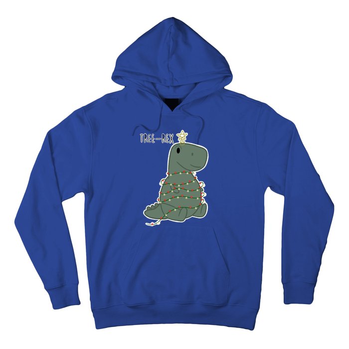 Santa Dinosaur Funny Treerex Pajamas Merry Christmas Cute Gift Hoodie