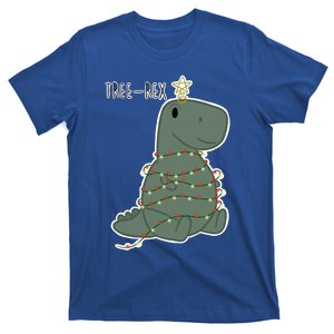 Santa Dinosaur Funny Treerex Pajamas Merry Christmas Cute Gift T-Shirt