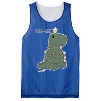 Santa Dinosaur Funny Treerex Pajamas Merry Christmas Cute Gift Mesh Reversible Basketball Jersey Tank