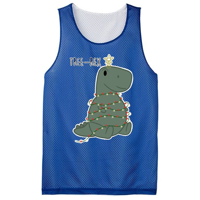 Santa Dinosaur Funny Treerex Pajamas Merry Christmas Cute Gift Mesh Reversible Basketball Jersey Tank