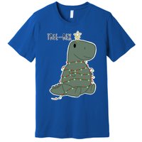 Santa Dinosaur Funny Treerex Pajamas Merry Christmas Cute Gift Premium T-Shirt