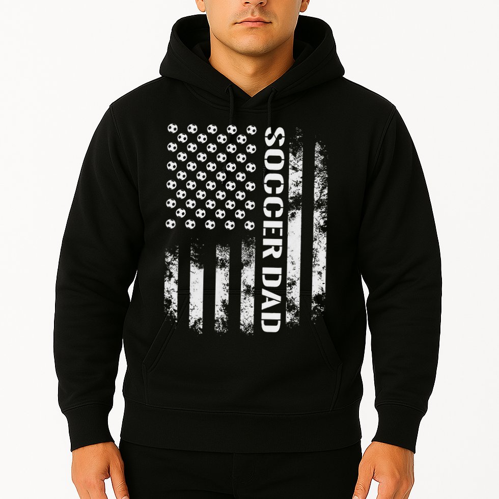 Soccer Dad Funny Usa Flag Father's Day Gift Hoodie