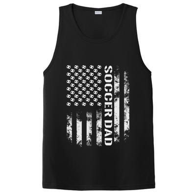 Soccer Dad Funny Usa Flag Father's Day Gift PosiCharge Competitor Tank